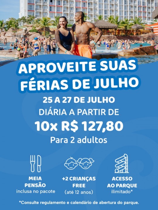 Férias de Julho no São Pedro Thermas Resort